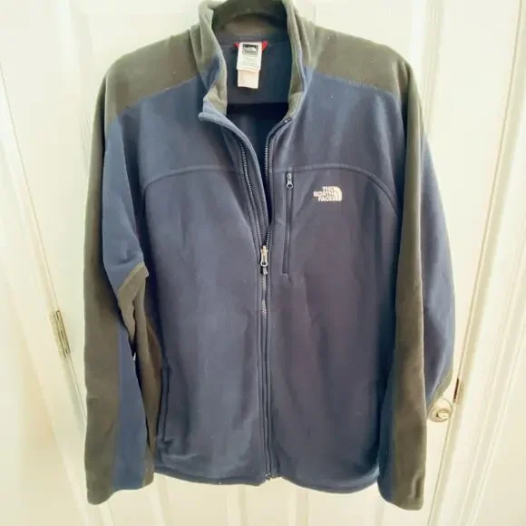 The North Face Jacket Mens Extra Large Blue Gray Full Zip Fleece gorpcore hiking