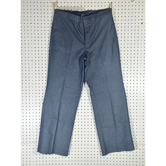 Banana Republic Mens 35R Blue Dress Pants Flat Front Straight Leg 711926-0 SP 01