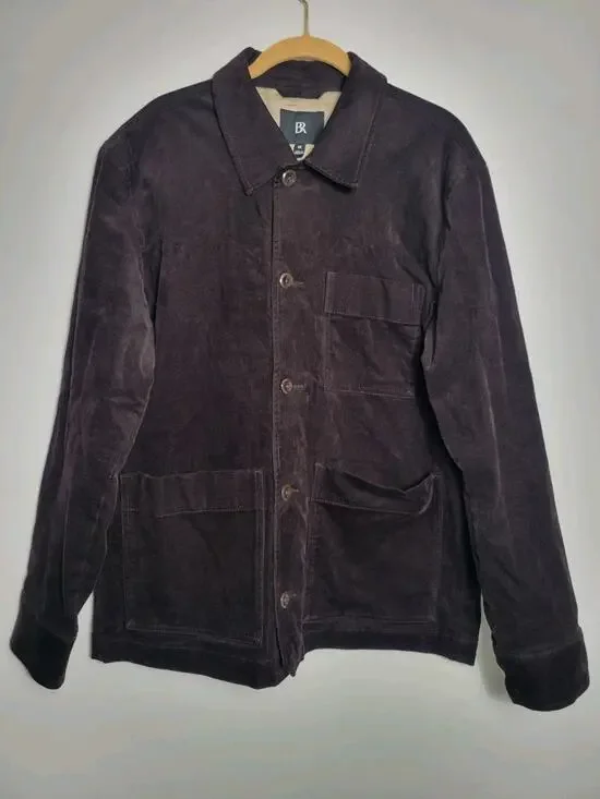 Banana Republic Corduroy Chore Jacket Mens Chocolate Brown Size M