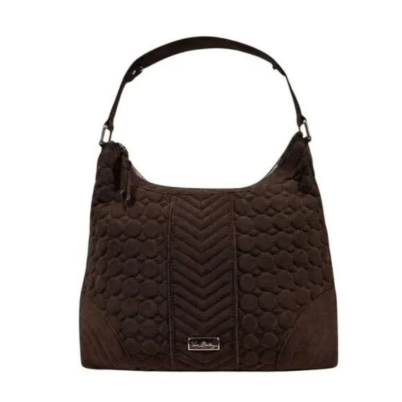 VERA BRADLEY Espresso Baroque Microfiber Hobo Bag
