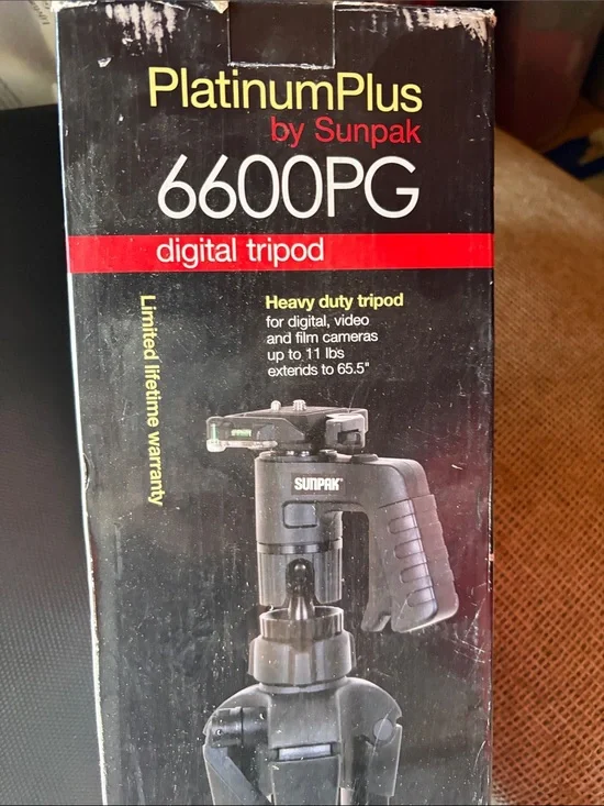 PlatinumPlus 6600PG Digital Tripod - Black