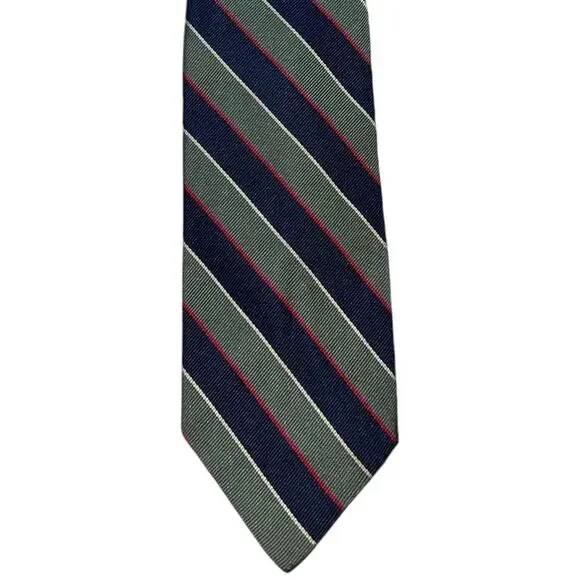 Resilio Classic Striped Pointed Career Neck Tie Blue Green Men's 54