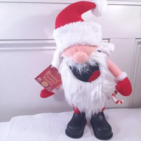Tekky Toys Rootin' Tootin' Santa Claus Hillbilly farting plush Christmas READ