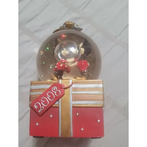 Disney Mickey & Minnie Mouse Snow Globe Gift Box Christmas Decoration‎