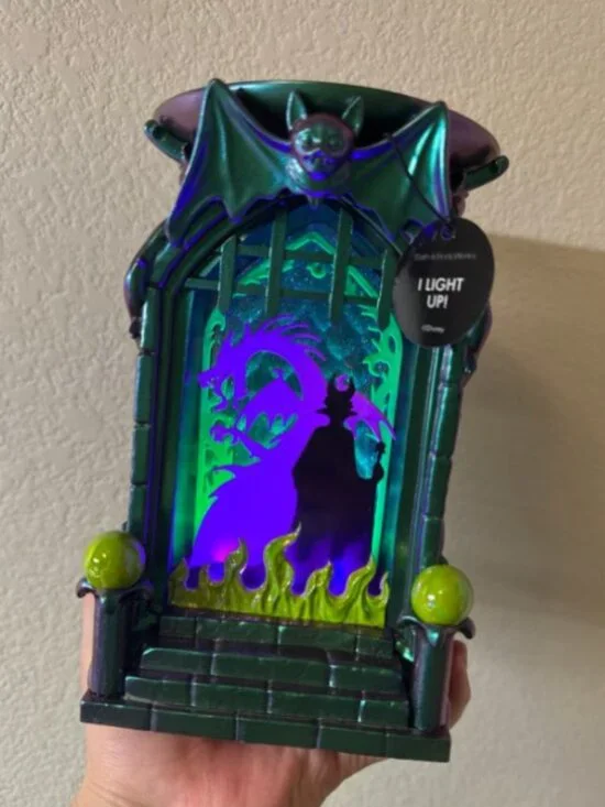 Disney Villains MALEFICENT Dragon Dragon Castle Light-Up Heav Candle Holder NIB