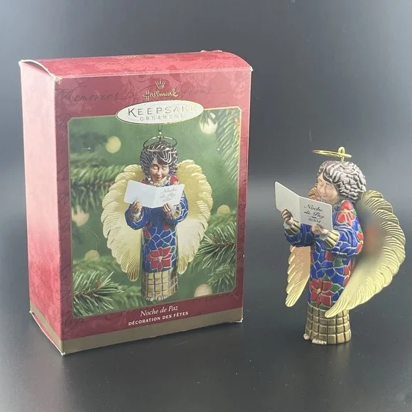 Hallmark Noche De Paz 2001 Keepsake Ornament Silent Night Angel Vintage