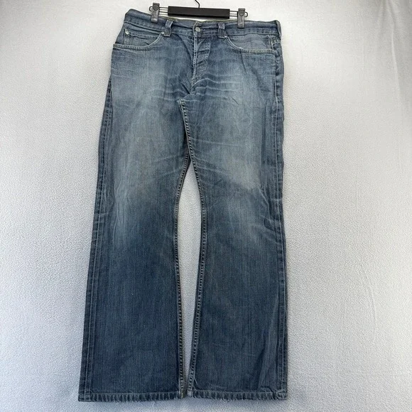 Vintage Levis Jeans Men's 36x34 Fits 35x31 Blue 512 Bootcut Dark Baggy Y2k 2000s