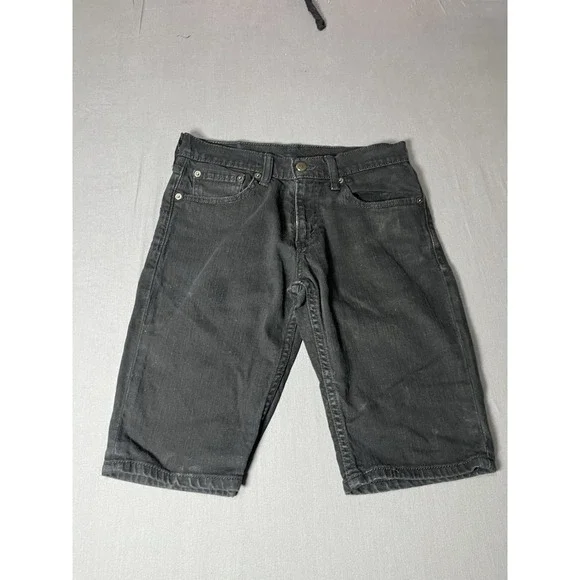 Levi's Mens Denim Shorts W29 Black Cotton