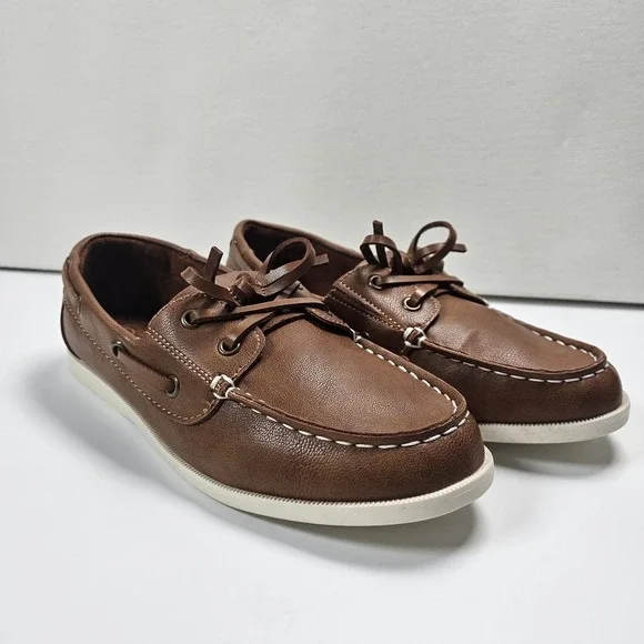NEW Cat & Jack Toddler Boys Abbott Flats Slip‎ On Loafers Brown Sz 3