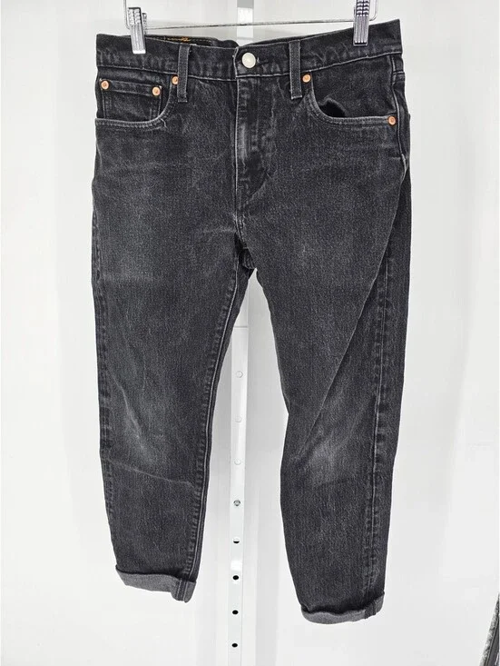 LEVI'S Hi-Ball Premium Jeans Men's W30 Slim Fit Whiskers Faded Black Vtg