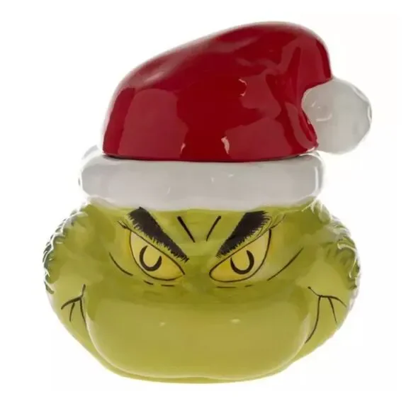 New Dr. Seuss the Grinch Stole Christmas Hrad Cookie Jar