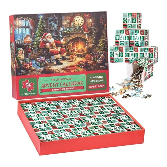 24 Days of Christmas 1008 Pieces Jigsaw‎ Puzzle Advent Calendar Xmas Decoration