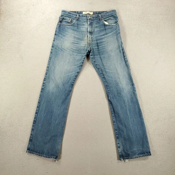 Levis 517 Jeans Mens 38x36 Distressed Medium Wash Denim Blue Boot Cut Y2K