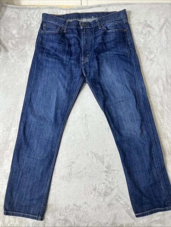 Levis 513 Slim Straight Jeans 38x32 Medium Wash Denim Mens