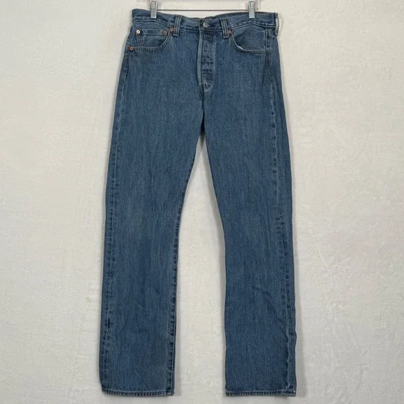 Levi's Blue 501 Original Fit Straight Leg Jeans 33x32