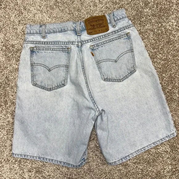 Vintage 90s Levi's 550 Denim Shorts Relaxed Fit Men Size 30 1995‎ Orange Tab