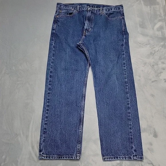 Levi's Jeans Men 38x30 Blue‎ 505 Regular Fit Straight Leg Workwear Casual