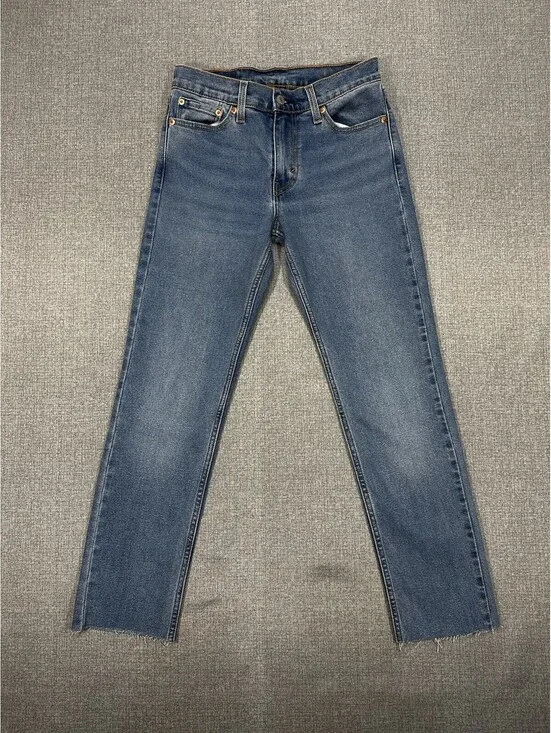 Levi’s 511 Slim Fit Jeans Men’s 28x27 Blue Denim Waterless Raw Hem