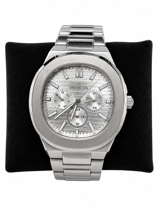 Invicta Silver Stainless Steel Chronograph Men’s Watch