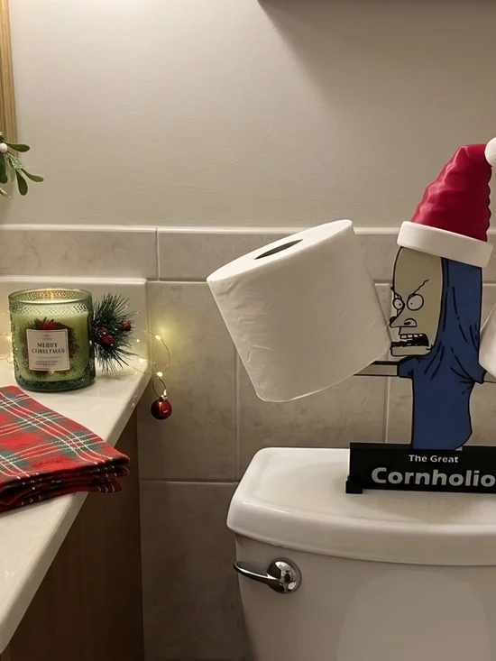 Holiday Cornholio Toilet Paper Holder - Blue