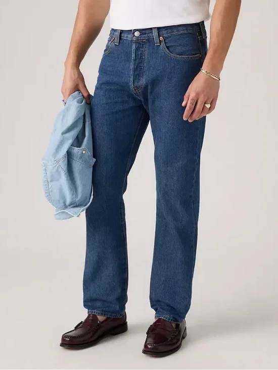 Levi’s 501 Original Jeans No Stretch Dark Stonewash Blue Dark Wash