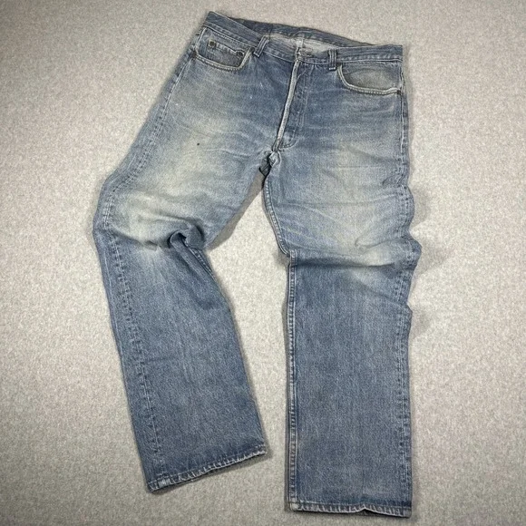 Vintage 1988 Levis 501 Original Fit Jeans Men's 36x32(34x32) thrashed Gritty USA