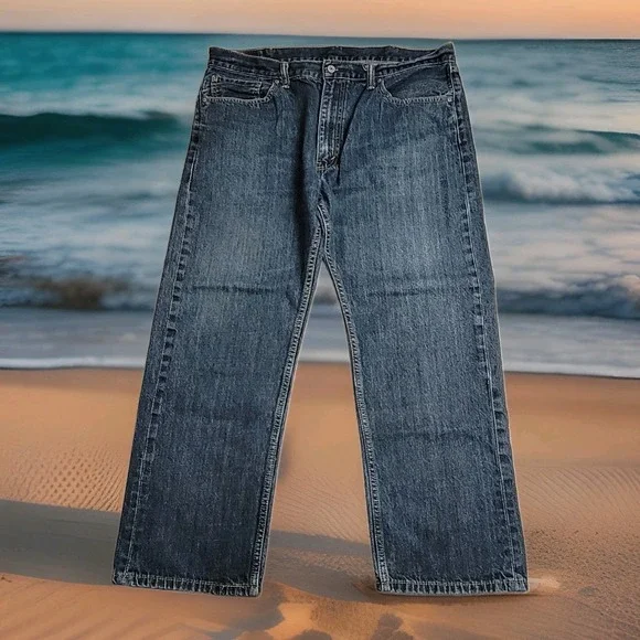 👖Levi's 505 Jeans Mens 40x30 (fits 40x29) Indigo Blue Denim Straight Leg 2016