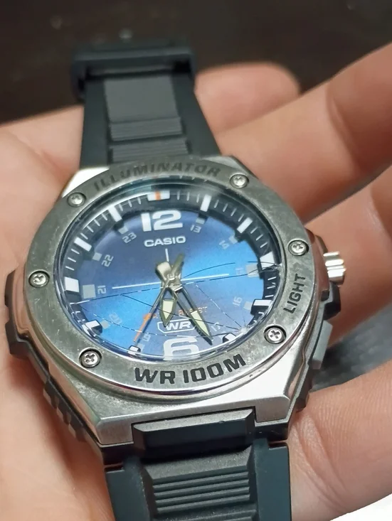 Casio Wr100m Illuminator Watch Blue Dial Mens Watch