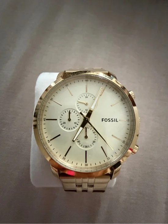 Fossil Men's Gold-Tone Chronograph Watch with Champagne Dial