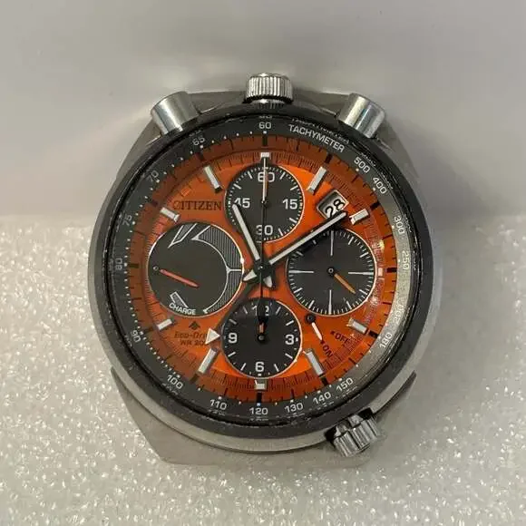 Citizen Promaster Tsuno Chrono Racer Bullhead Orange Dial AV0078-04X Watch Head