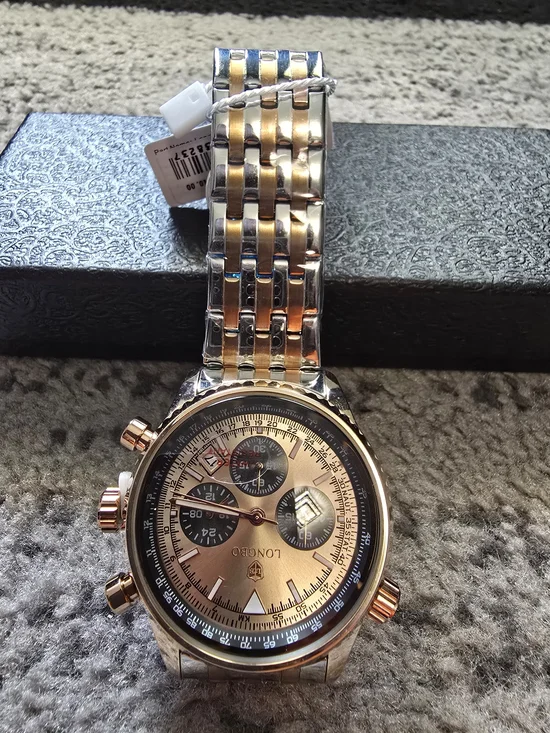 Men's Two-Tone Gold Chronograph Watch