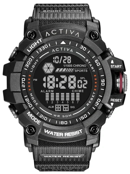 Invicta Black Digital Sport Watch with Red Accent