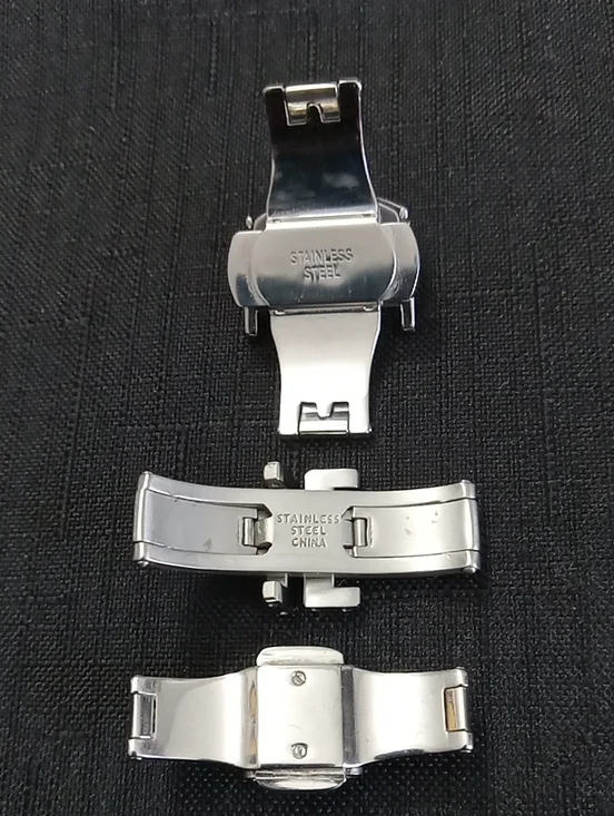 Parnis Stainless Steel Watch Band Deployment Clasp Bundle