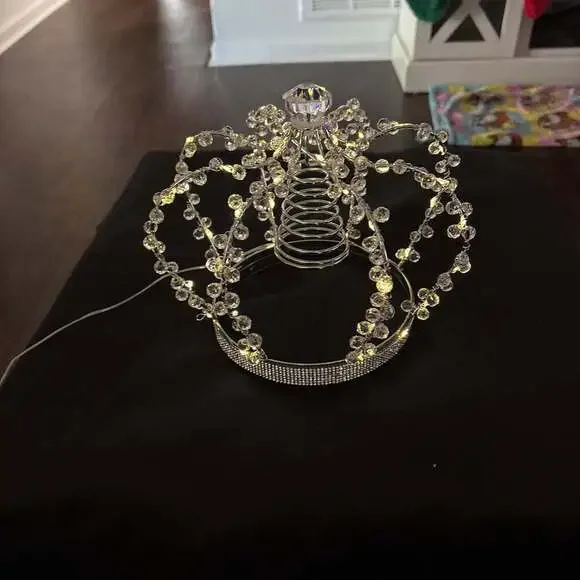 Jeweled Crown Christmas Tree‎ Topper with LED Lights