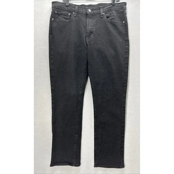 Levi's 511 Slim Fit Dark Wash Black Premium Denim Jeans Mens 36x29.5