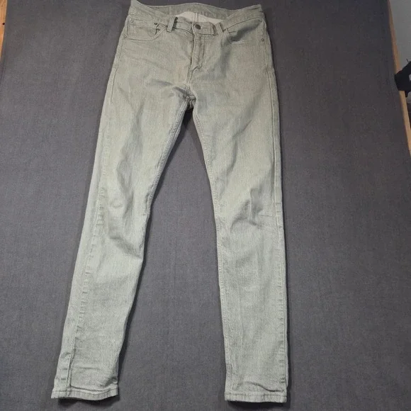 Levi's 512 Slim Taper Jeans Mens 32x34 Sage Green Denim Pants 28833-0614