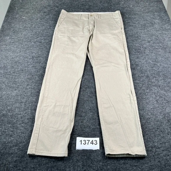 Levi Strauss Chino Pants Mens 34x32 Khaki Excellent Straight Leg Twill 329410024