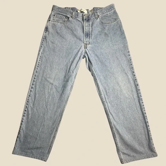Vintage Levi's 550 Jeans Men 36x28 Relaxed Fit Light Wash Blue Denim Made in USA