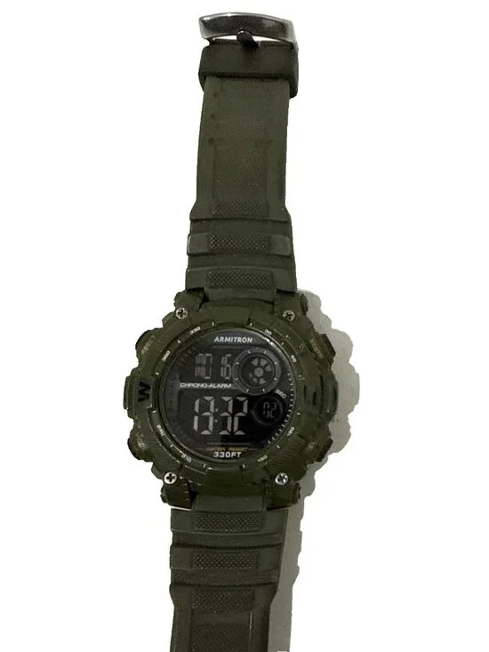 ARMITRON Men's Digital Watch MD12259 (R) 330ft 40/8284 Green