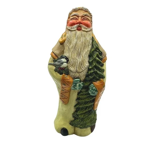 Lenox Country‎ Santas 1996 Figurine Chickadee Bird Christmas Tree Wall Decor