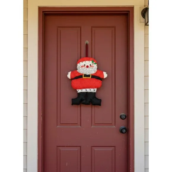 Vintage Handmade Santa Claus Door Hanging Decoration 21.5