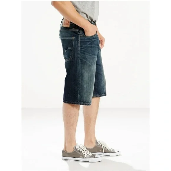 LEVIS 569 loose fit straight leg men casual gangster grunge denim jean short 32