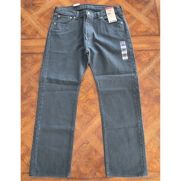 SOLD- NWT Levi's 501 Straight Jeans in Spruce Green