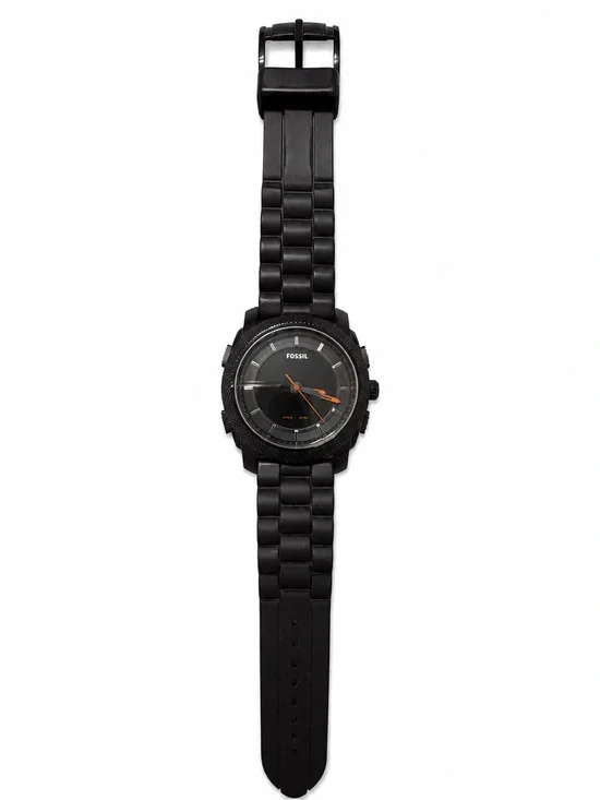 Fossil Black Watch with Orange Hands