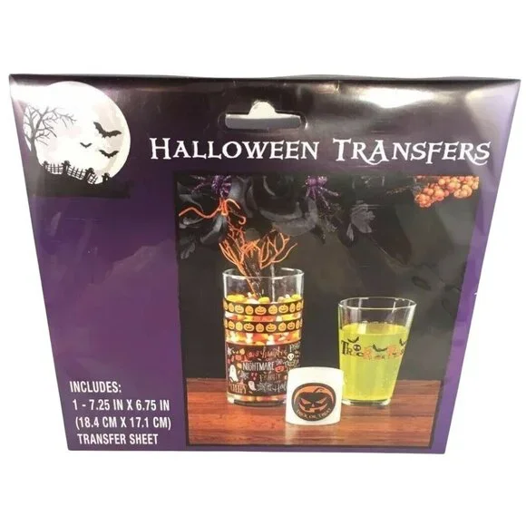 Halloween Transfers Sheet 5 Designs Trick Or Treat Pumpkins Apply Water Craft