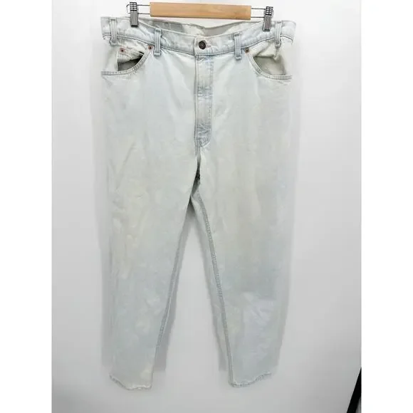 Vintage 1992 550 Orange Tab Levi's Jeans Men Sz 38x31 Light Wash Rare Y2K Grunge