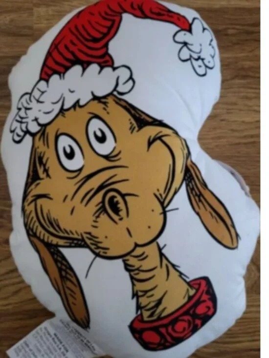 Grinch Max Dog Dr Seuss Grinch Christmas Holiday Head Shaped Throw 16