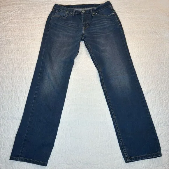 Levi's 511 Slim Fit Jeans Mens 32x32 Blue Dark Wash Denim Pants Casual