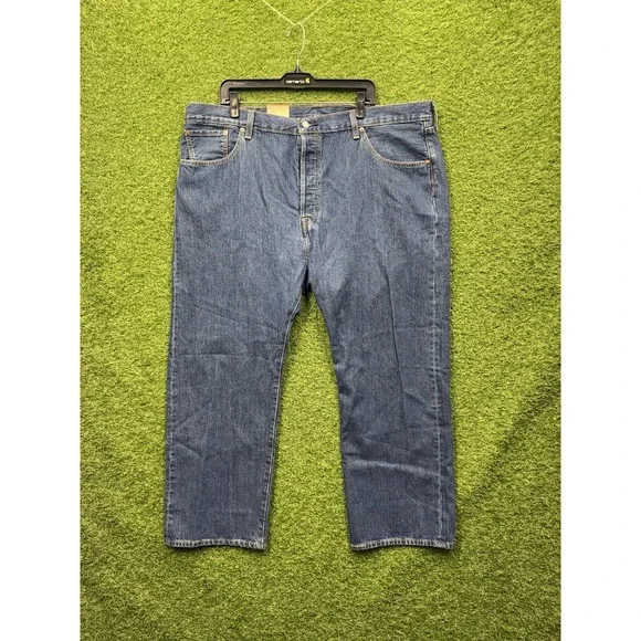 Vintage Levis 501 xx Jeans Mens 44x30 Preshrunk Button Fly Dark Wash Denim NWT