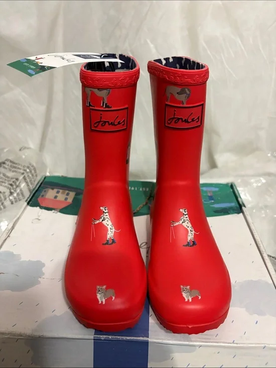 Joules Kids Rain Boots size US 12 NWT